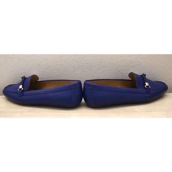 Talbots Women Sz 7.5M Blue Twilight Becca Braid Soft Pebbled Leather Flats - Picture 12 of 14